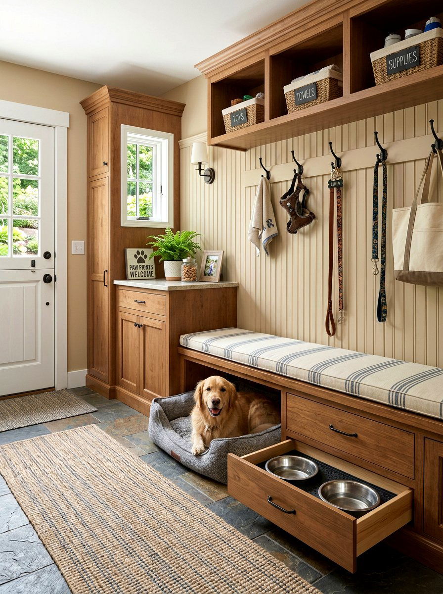 Pet Friendly Mudroom - 30 small mudroom ideas