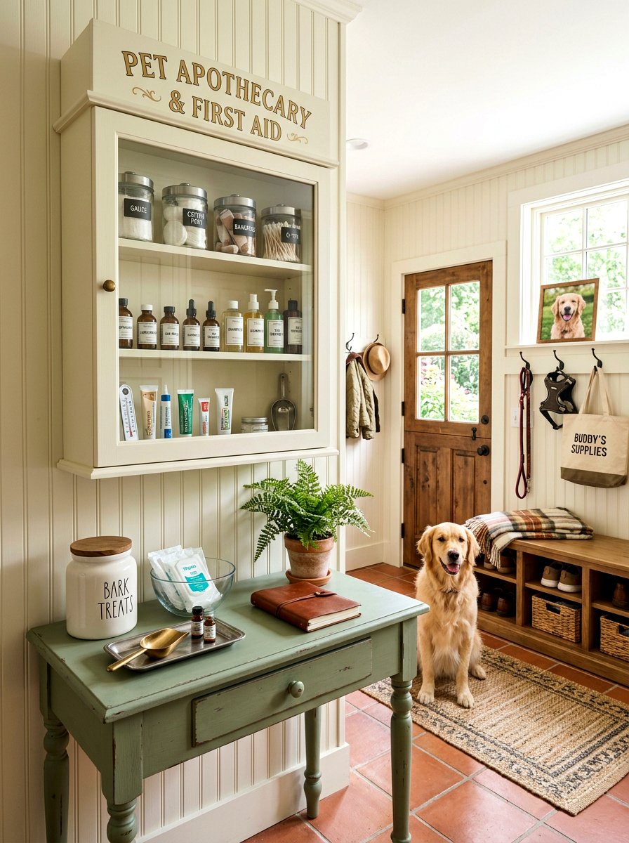 Pet Medicine Cabinet Mudroom - 30 pet friendly mudroom ideas