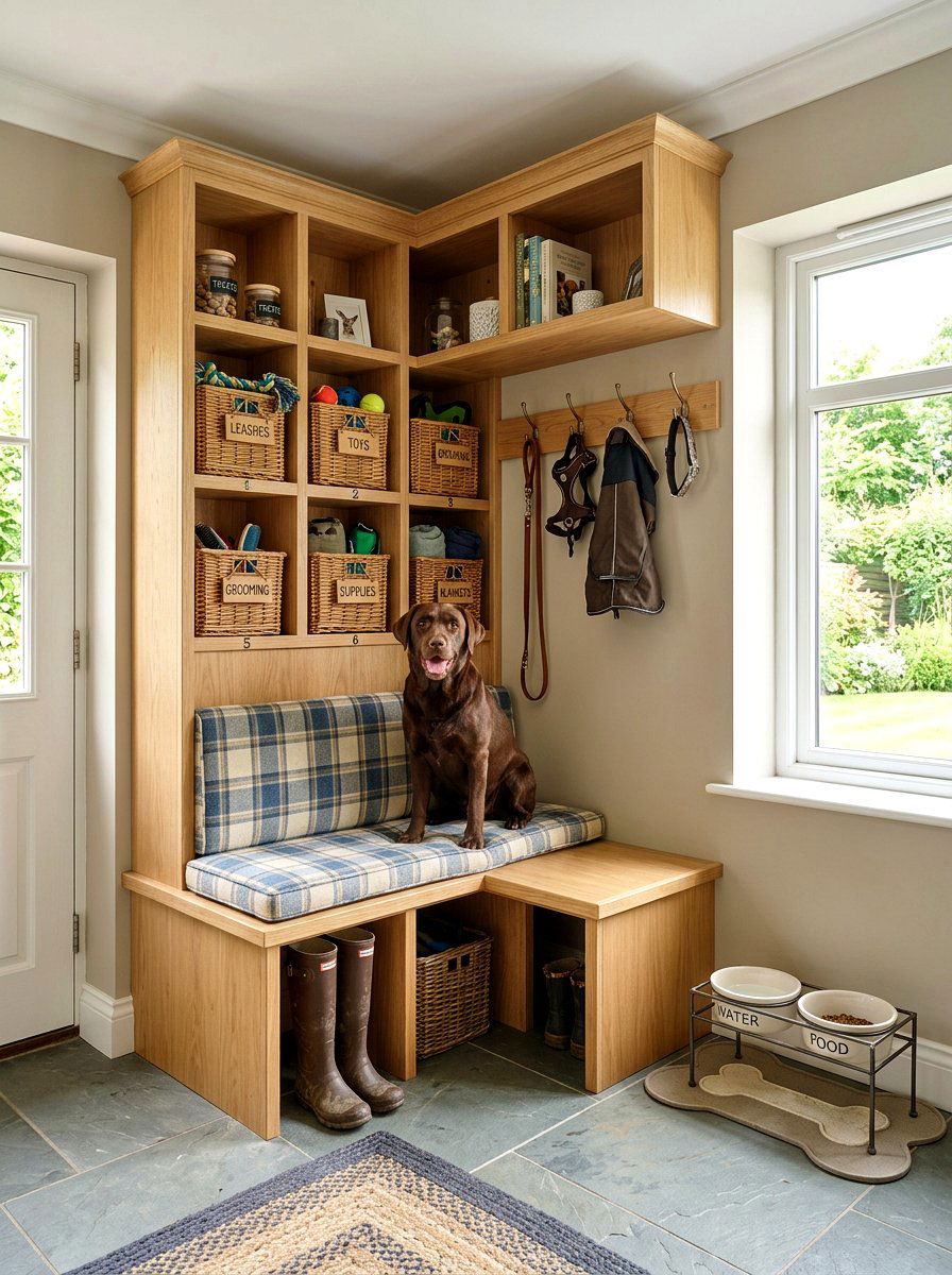 Pet Supply Mudroom Cubby - 30 stylish pet storage ideas