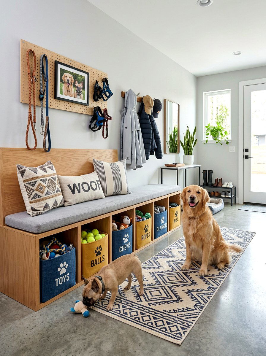Pet Toy Storage Mudroom - 30 mudroom pet station ideas aesthetic