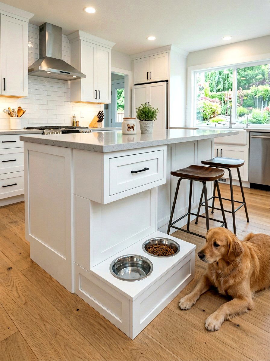 Pet feeding station - 30 island end cap ideas