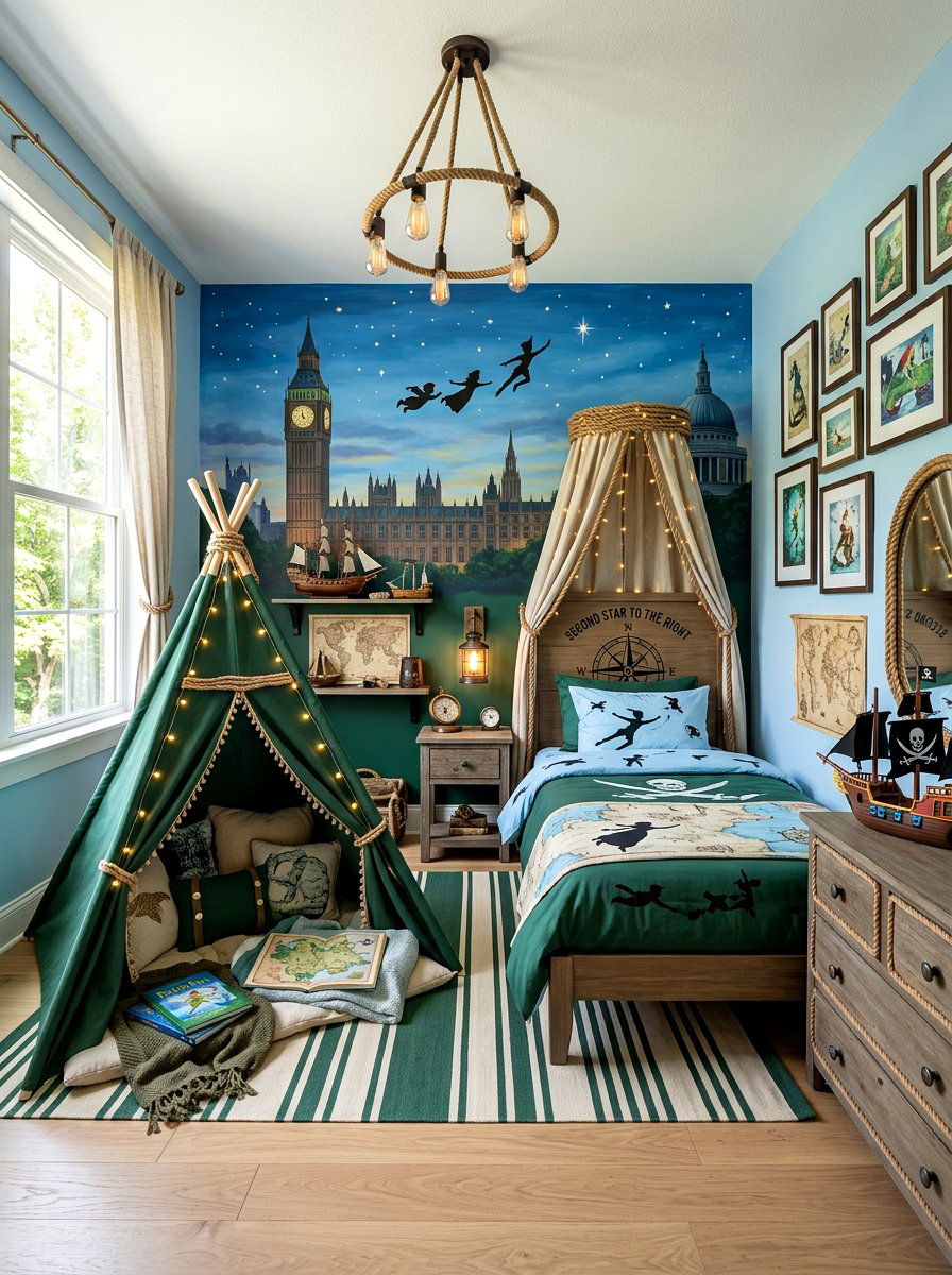Peter Pan Neverland Bedroom - 30 storybook bedroom decor ideas
