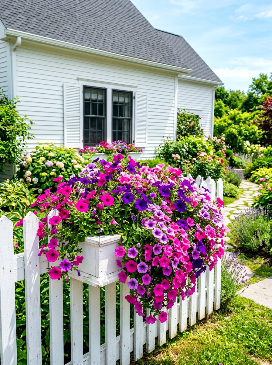 Petunia window box - 30 window flower box ideas