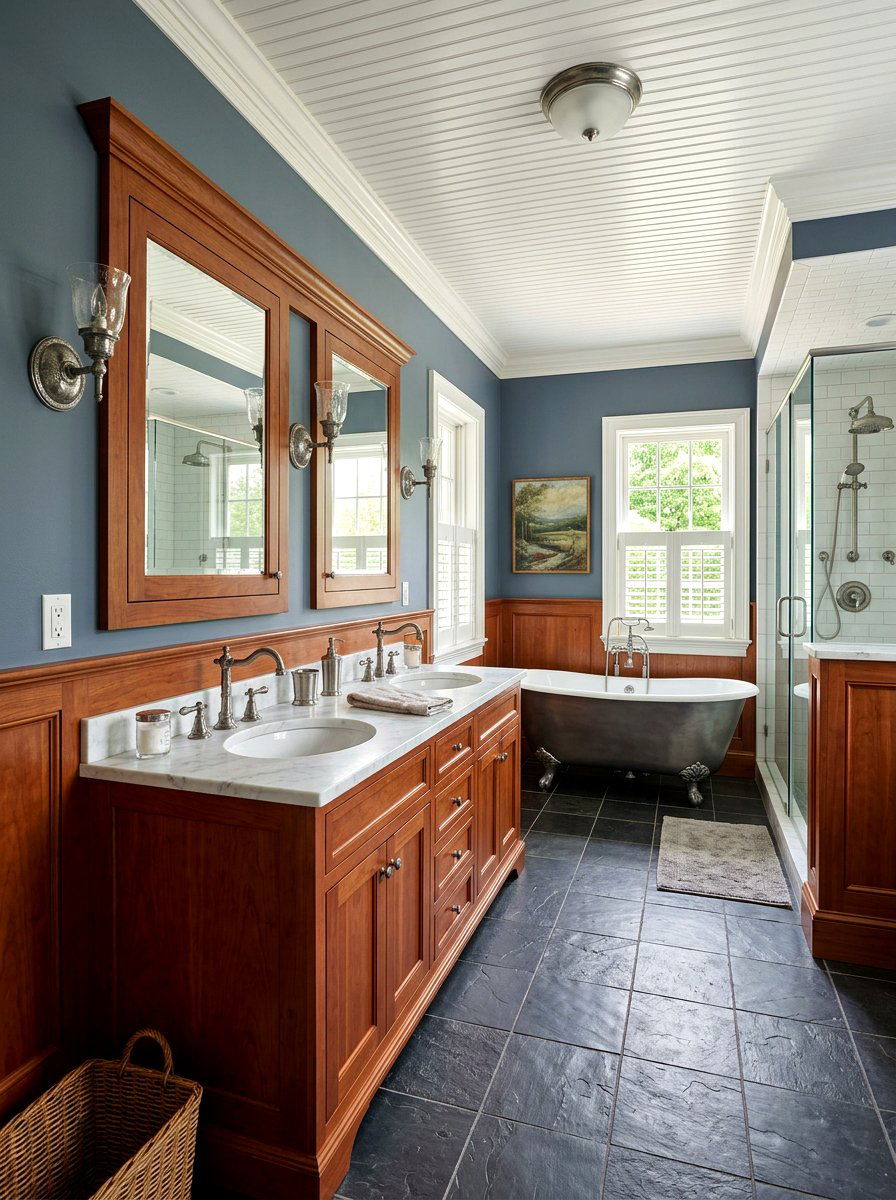 Pewter Bathroom - 30 bathroom hardware finish ideas