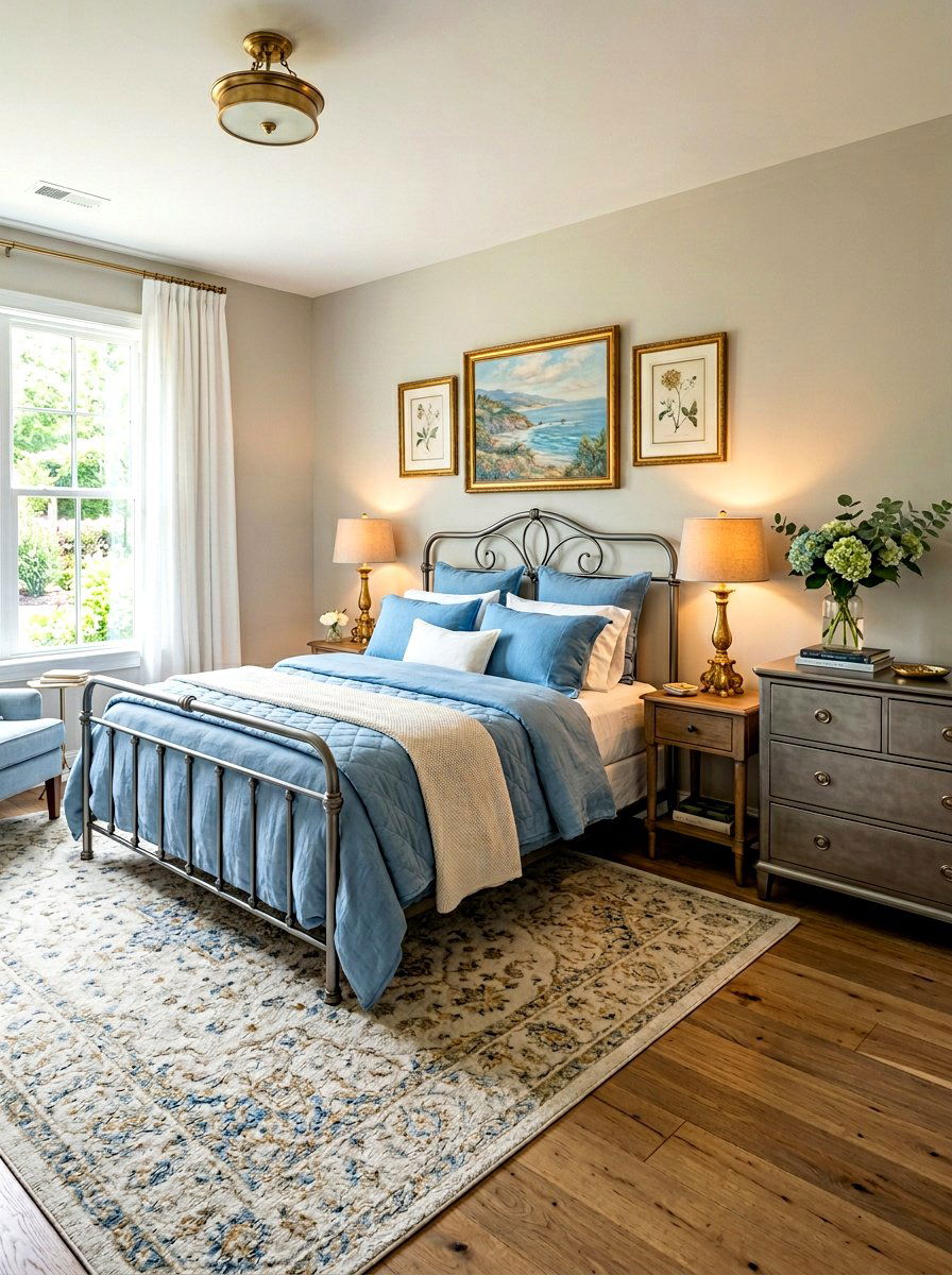 Pewter and gold bedroom - 30 mixed metal decor ideas