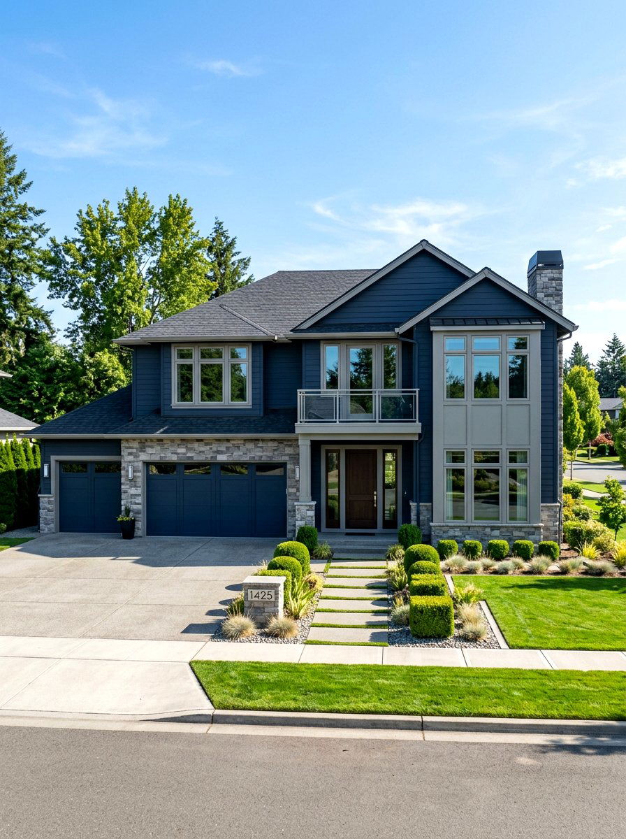 Pewter exterior window trim - 30 exterior window trim color ideas