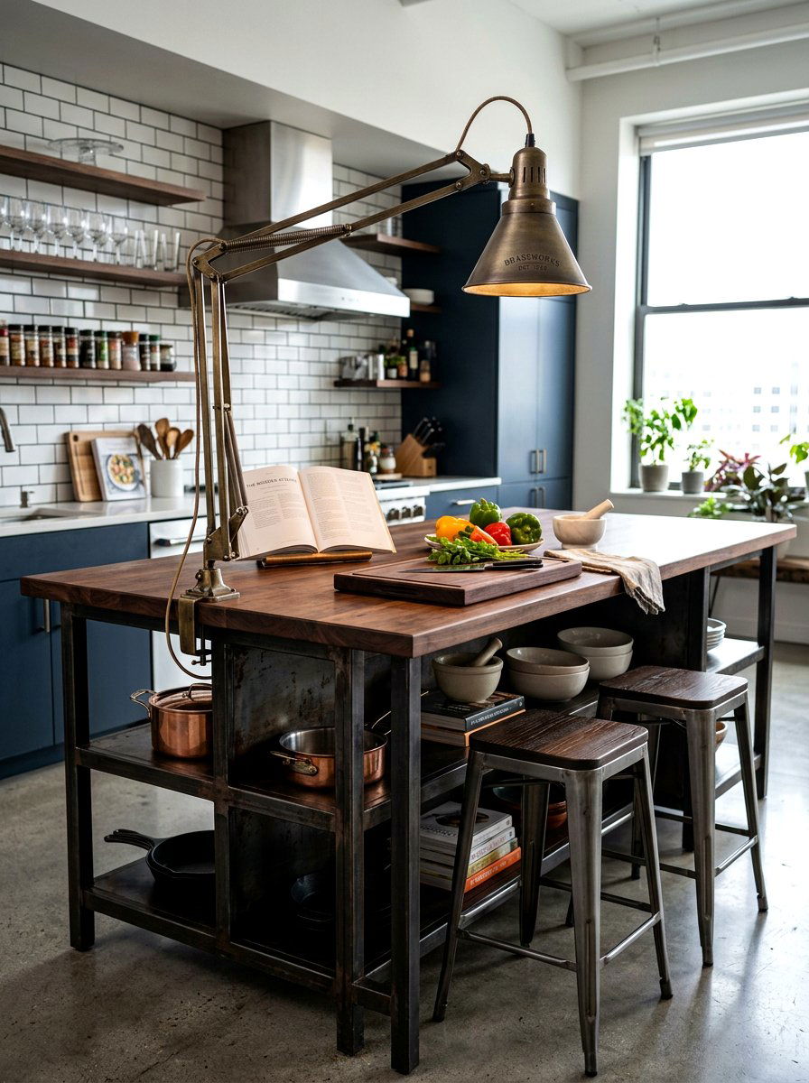 Pharmacy style lamp kitchen island - 30 table lamp kitchen island ideas