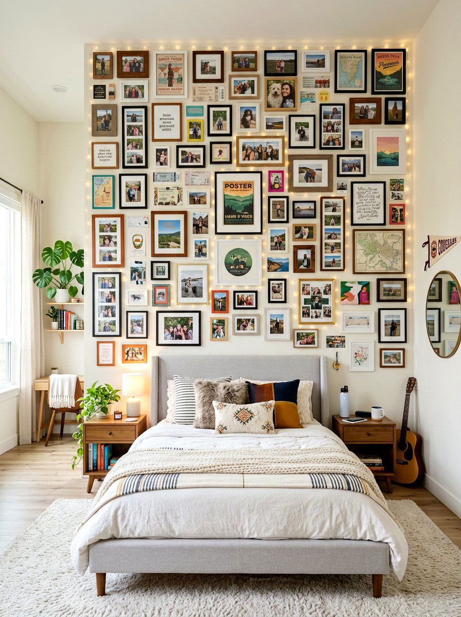 Photo Gallery Wall - 30 teen room Pinterest ideas