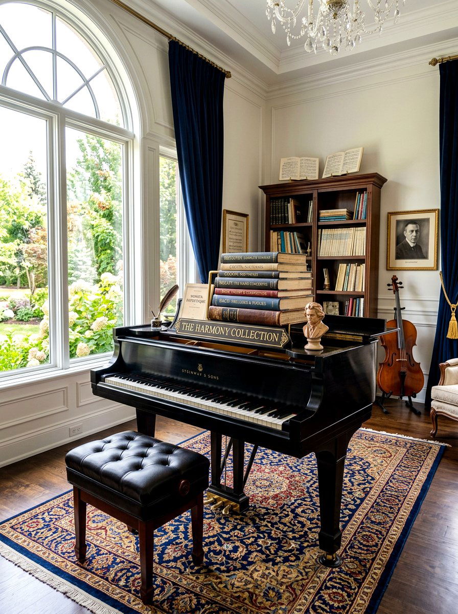 Piano Book Decor - 30 stacked books decor ideas