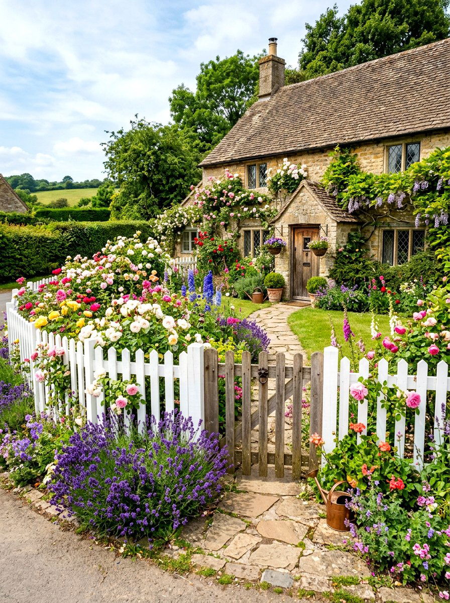 Picket Fence Cottage Garden - 30 French cottage decor ideas