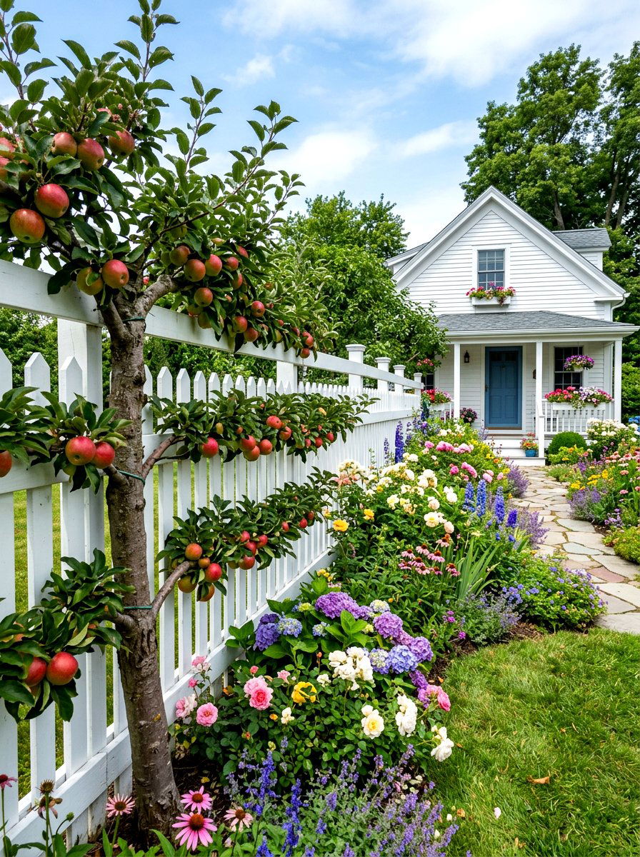 Picket Fence Fruit Tree - 30 espalier fruit tree wall ideas