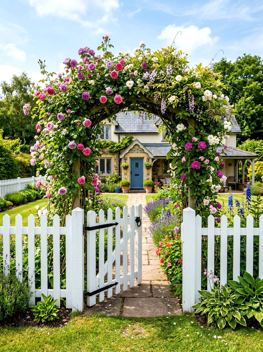 Picket Fence Gate - 30 cottage exterior ideas