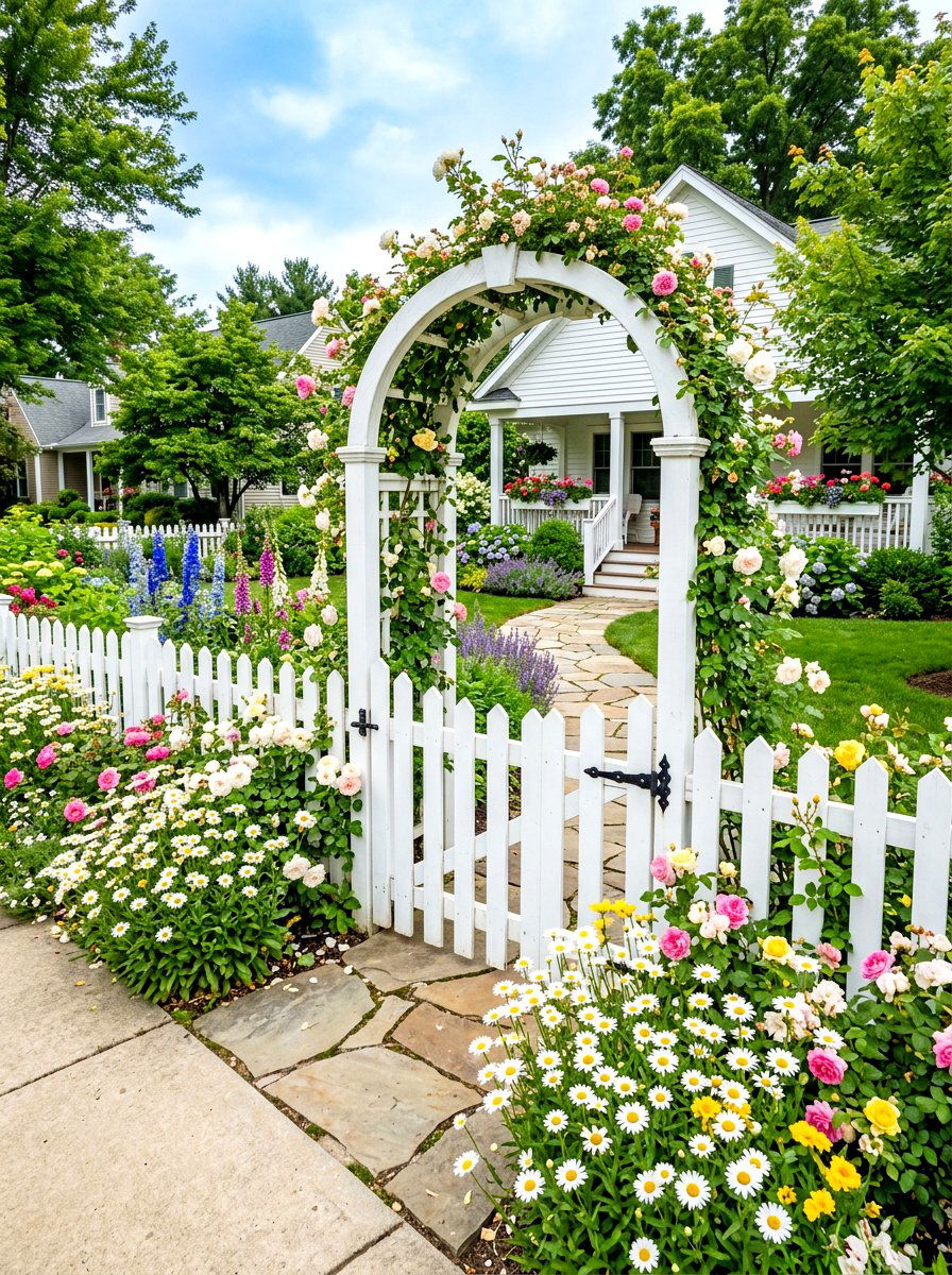 Picket Fence Landscaping - 30 front lawn landscaping ideas