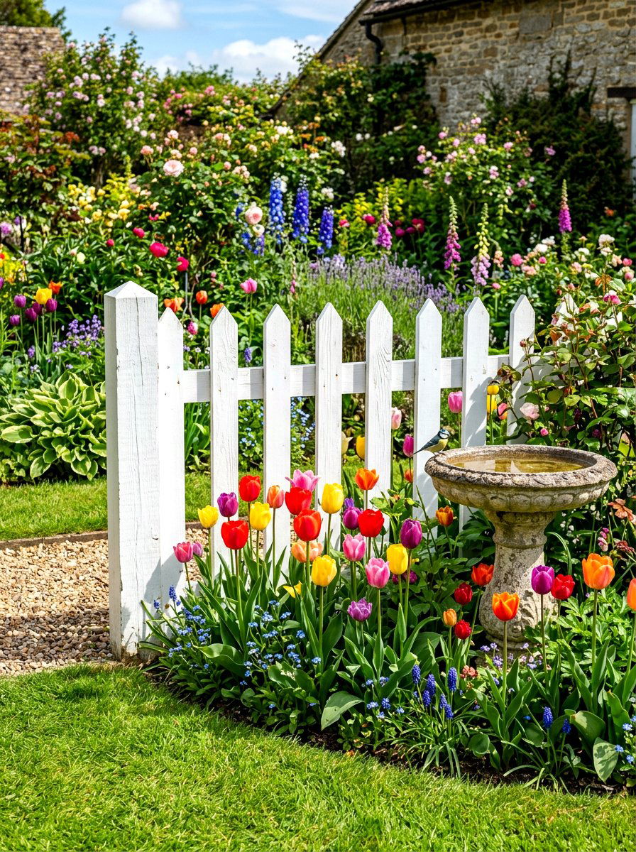 Picket Fence Panel - 30 freestanding privacy panel ideas