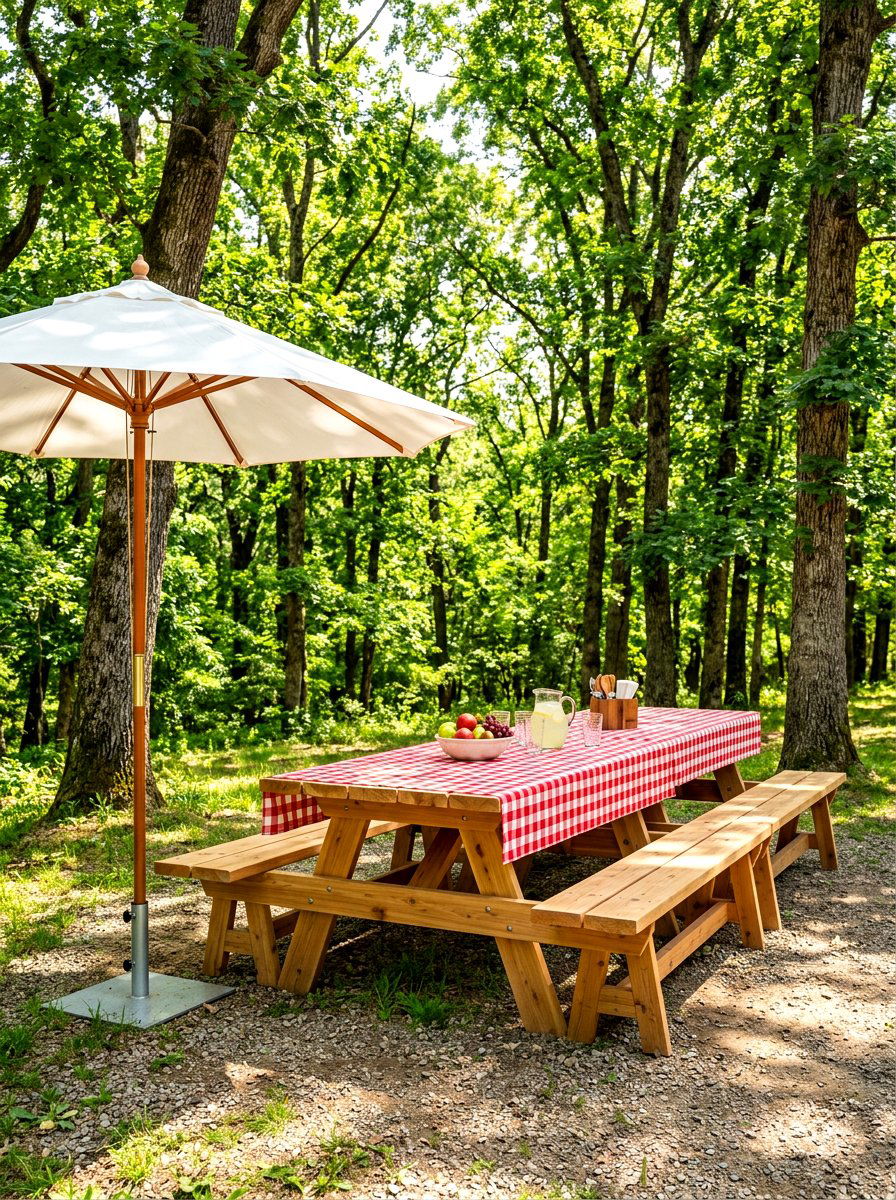 Picnic Table - 30 family cookout backyard ideas