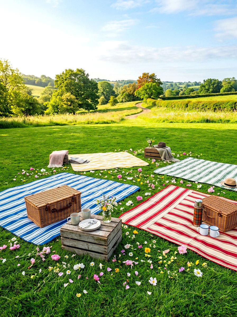 Picnic blanket area - 30 bridal shower garden party ideas