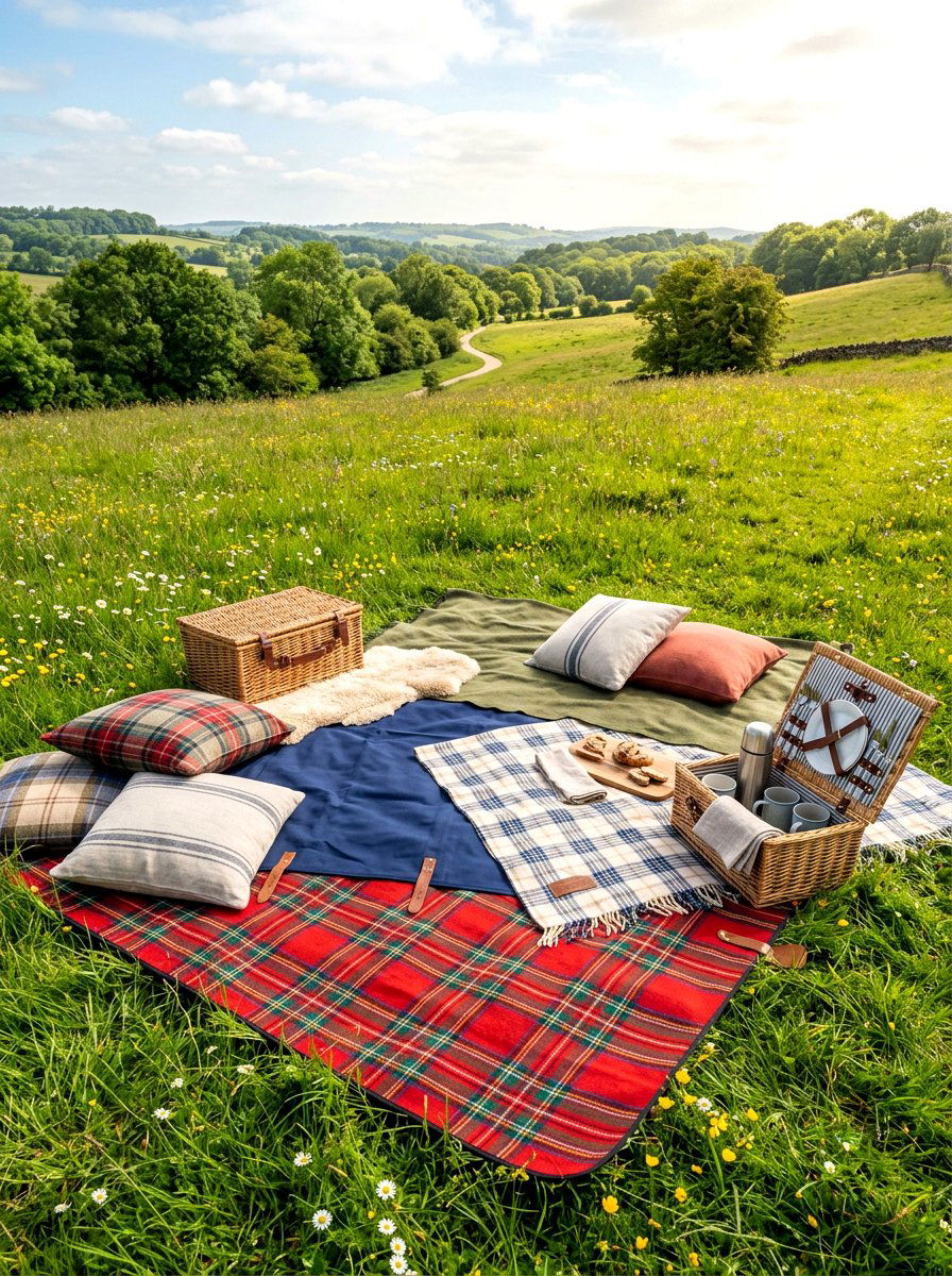 Picnic blanket seating - 30 backyard picnic area ideas