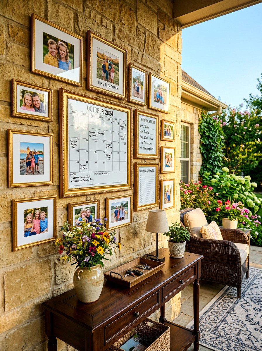 Picture Frame Command Center - 30 command center wall ideas