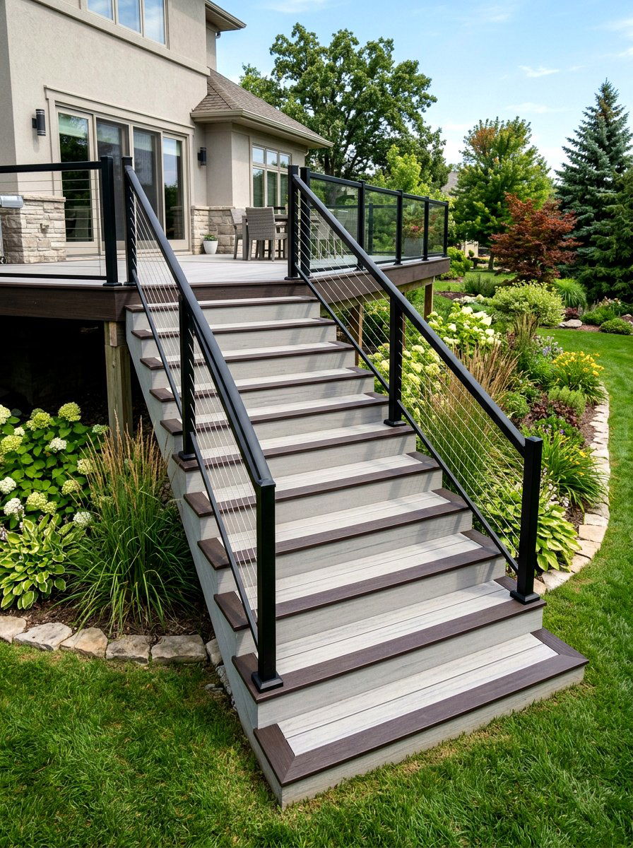 30 Deck Stair Ideas for Safer, Stylish Steps From Porch to Yard