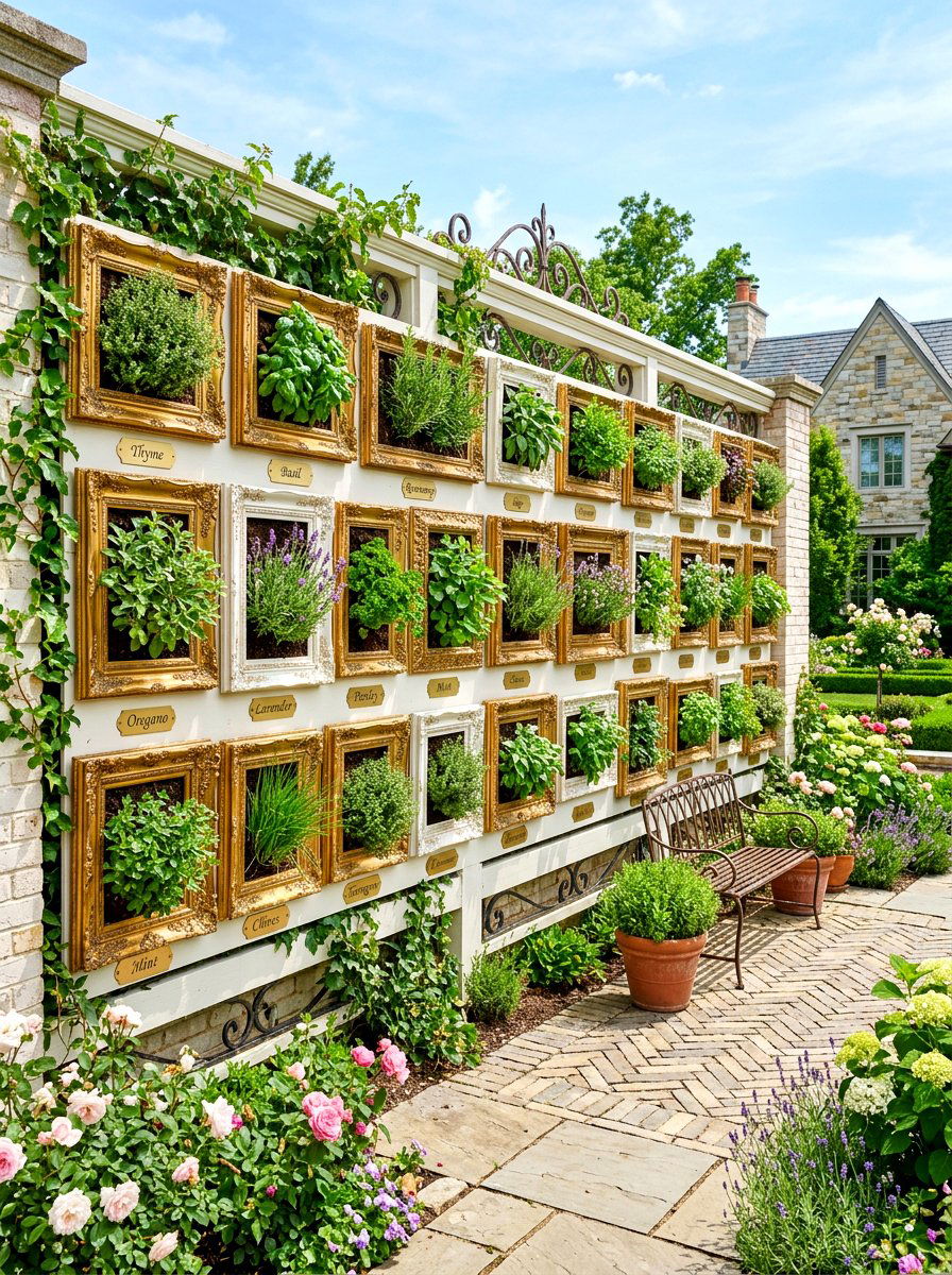 Picture Frame Garden Planter Fence - 30 herb garden fence ideas
