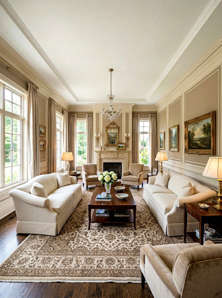 Picture Frame Molding Contrast - 30 two tone wall paint ideas