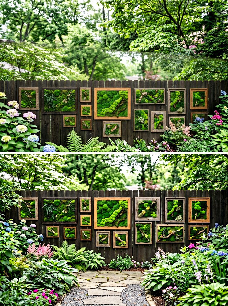 Picture Frame Moss Art - 30 repurposed garden decor ideas