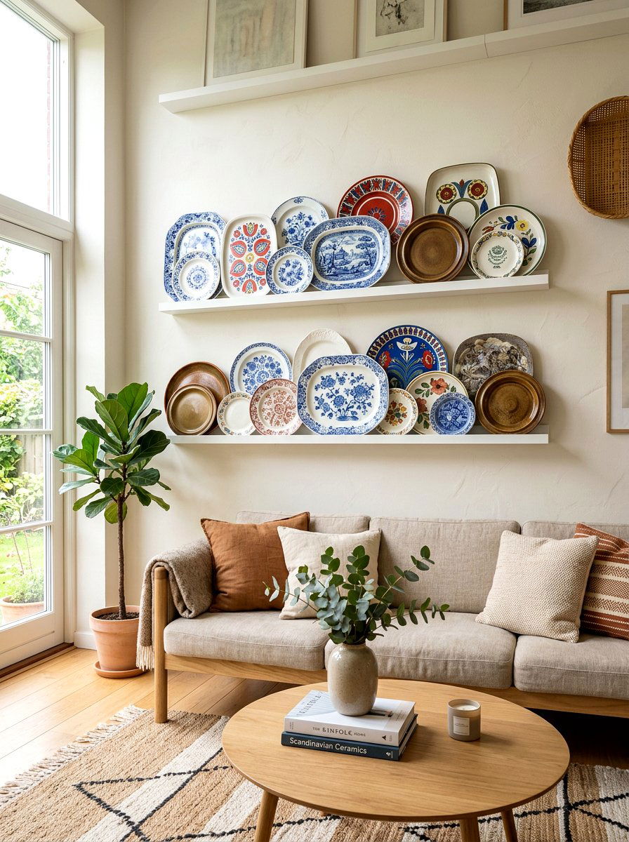 Picture Ledge Display - 30 vintage china display ideas