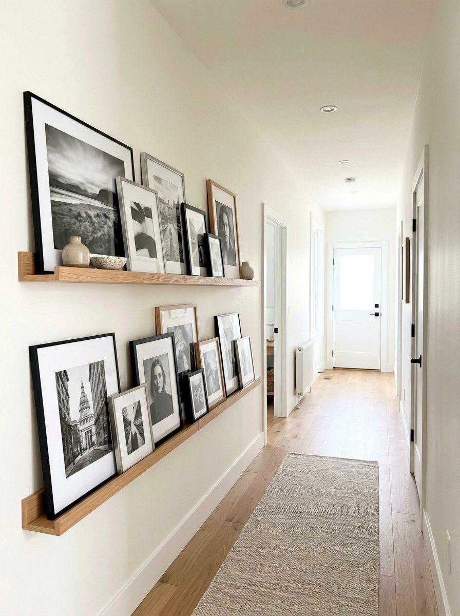 Picture Ledge Floating Shelves - 30 floating shelf ideas