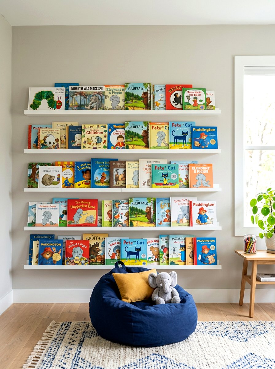 Picture Ledge Library - 30 nursery reading nook ideas