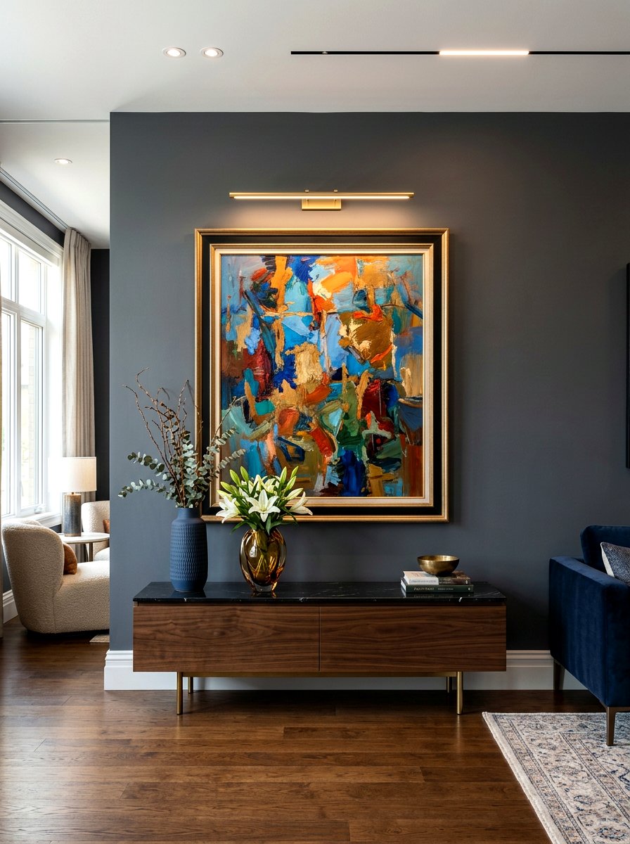 Picture Light For Artwork - 30 layered lighting living room ideas