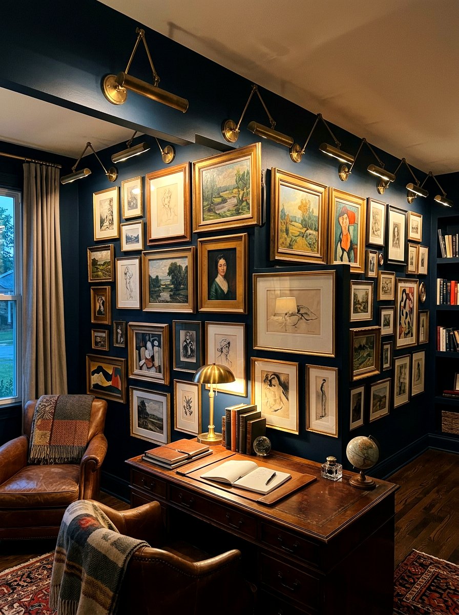 Picture Wall Lighting - 30 maximalist office ideas