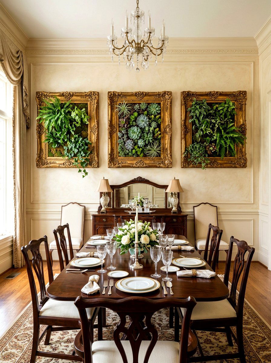 Picture frame plant display - 30 indoor plant wall ideas