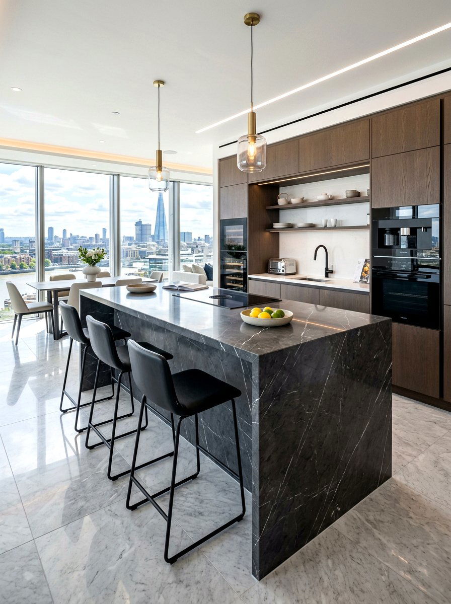 Pietra Grey Marble - 30 slab stone kitchen ideas