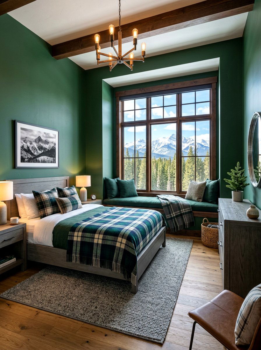 Pine Green Bedroom - 30 green bedroom ideas