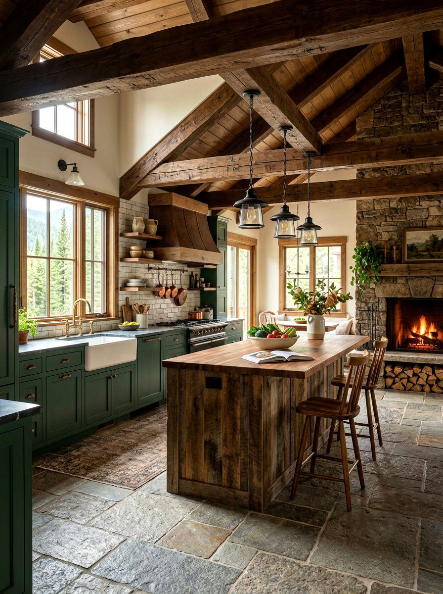Pine Green Kitchen - 30 green kitchen ideas