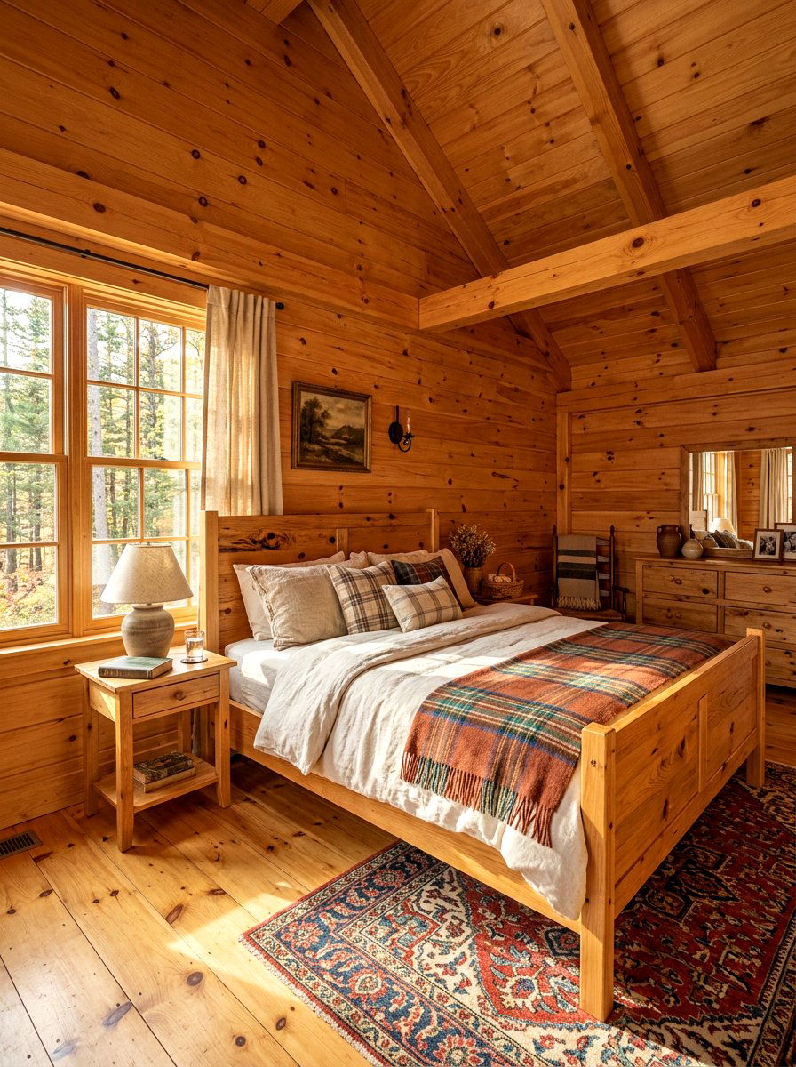 Pine Wood Bedroom - 30 warm wood bedroom ideas