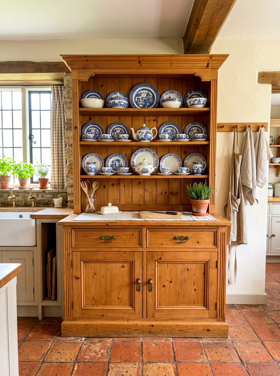 Pine kitchen hutch - 30 European unfitted kitchen ideas