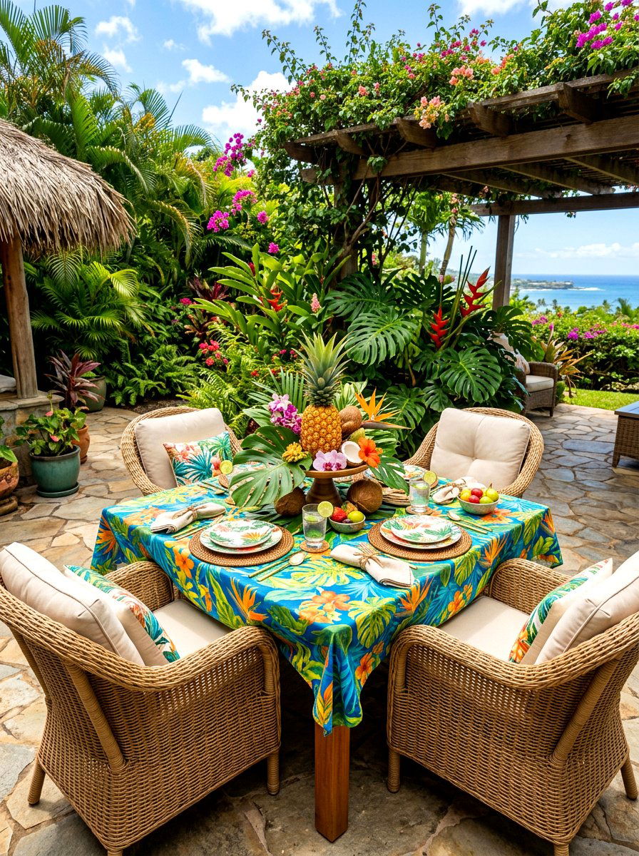 Pineapple tropical table decor - 30 fruit centerpiece ideas