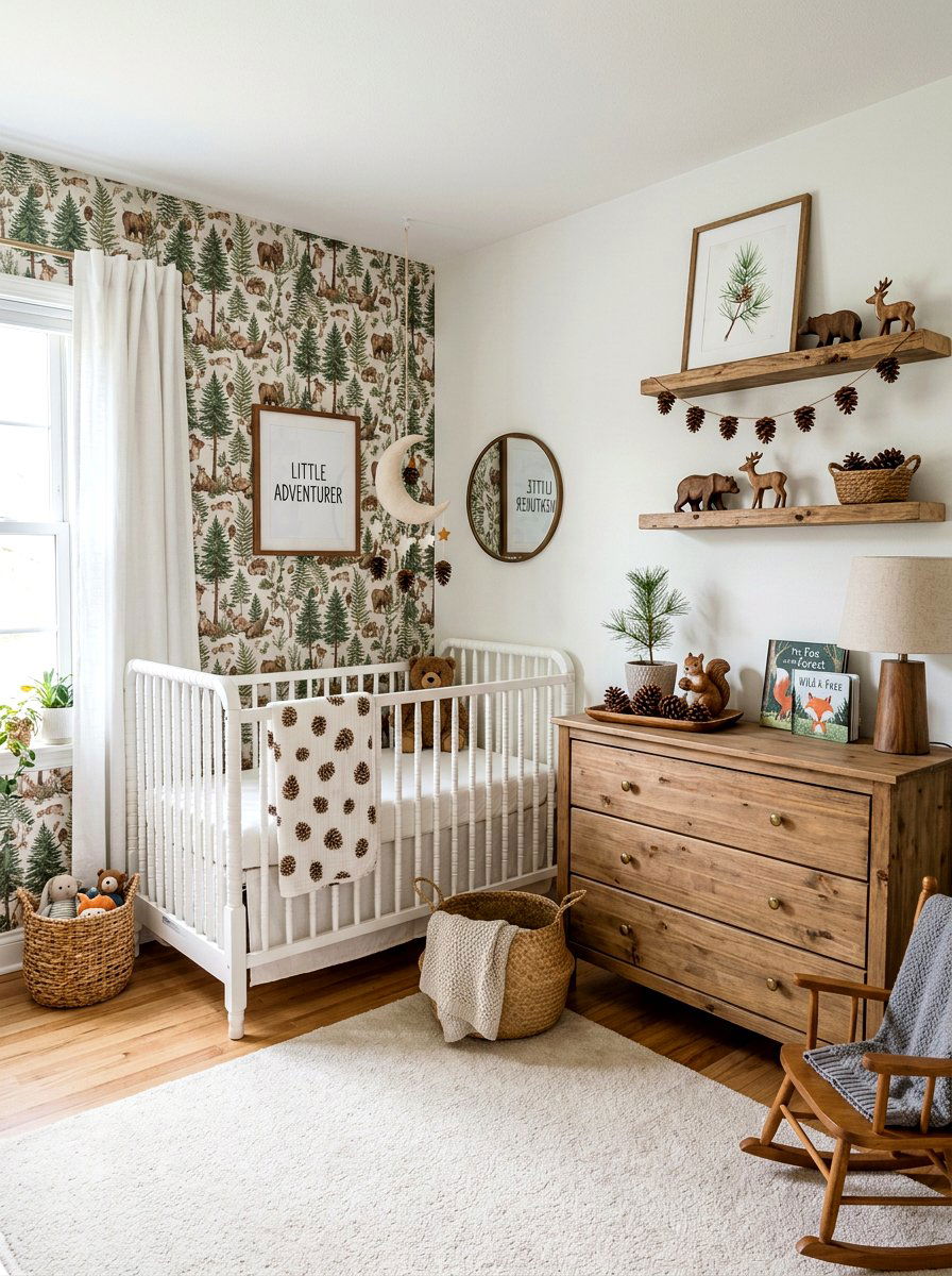 Pinecone Nursery Decor - 30 woodland nursery ideas