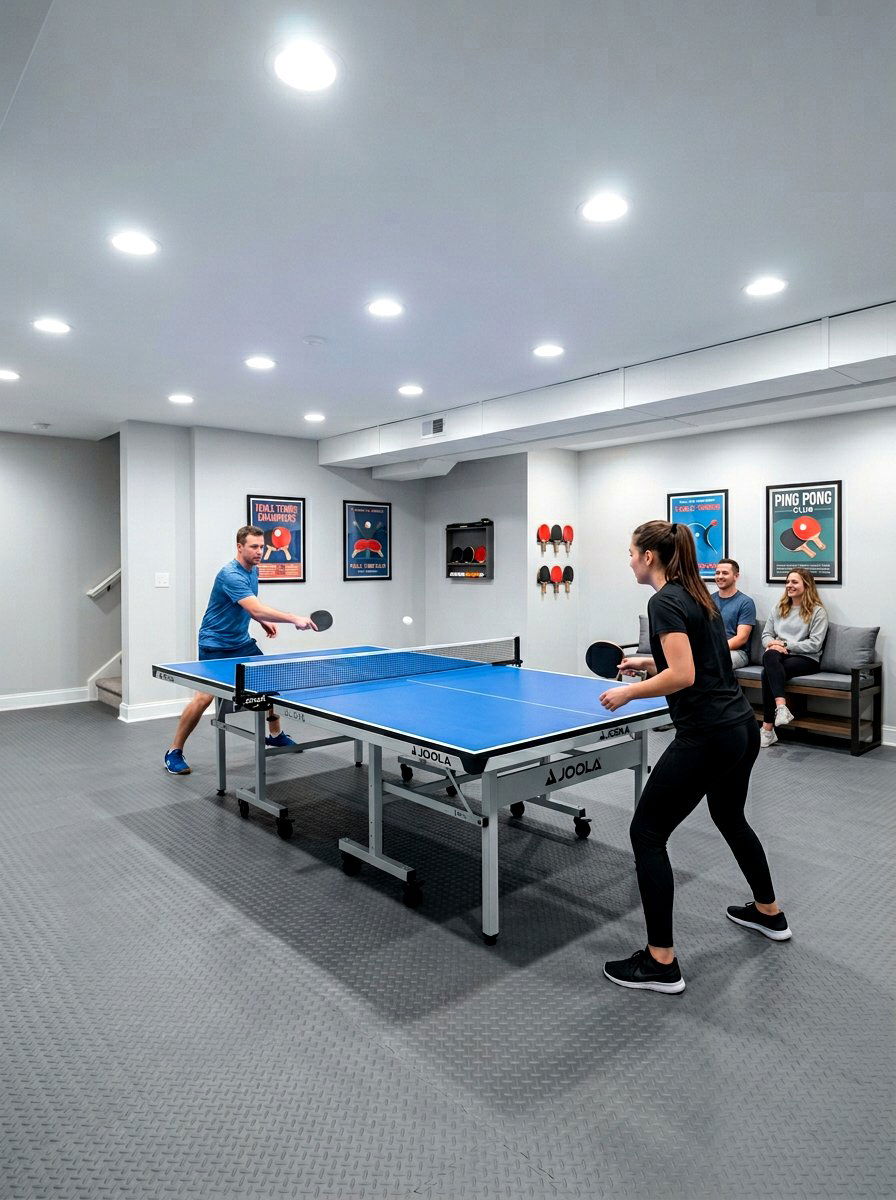 Ping pong basement setup - 30 basement game room ideas