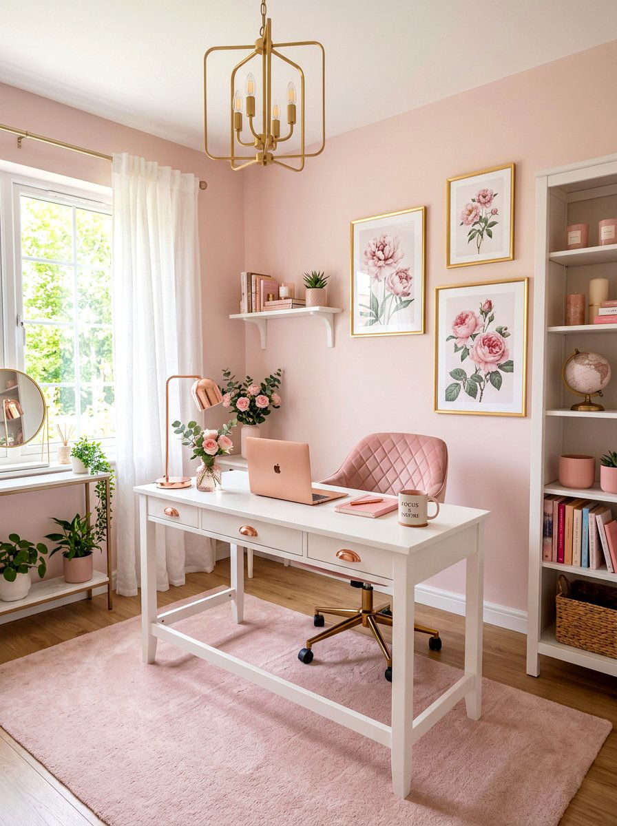 Pink Aesthetic Study Room - 30 teen study room ideas