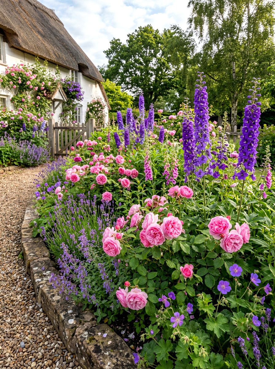 Pink And Purple Flower Bed - 30 flower bed color ideas
