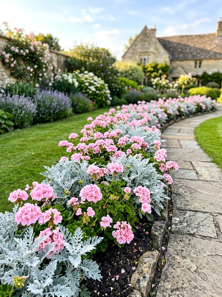 Pink And Silver Garden Palette - 30 summer annual border ideas