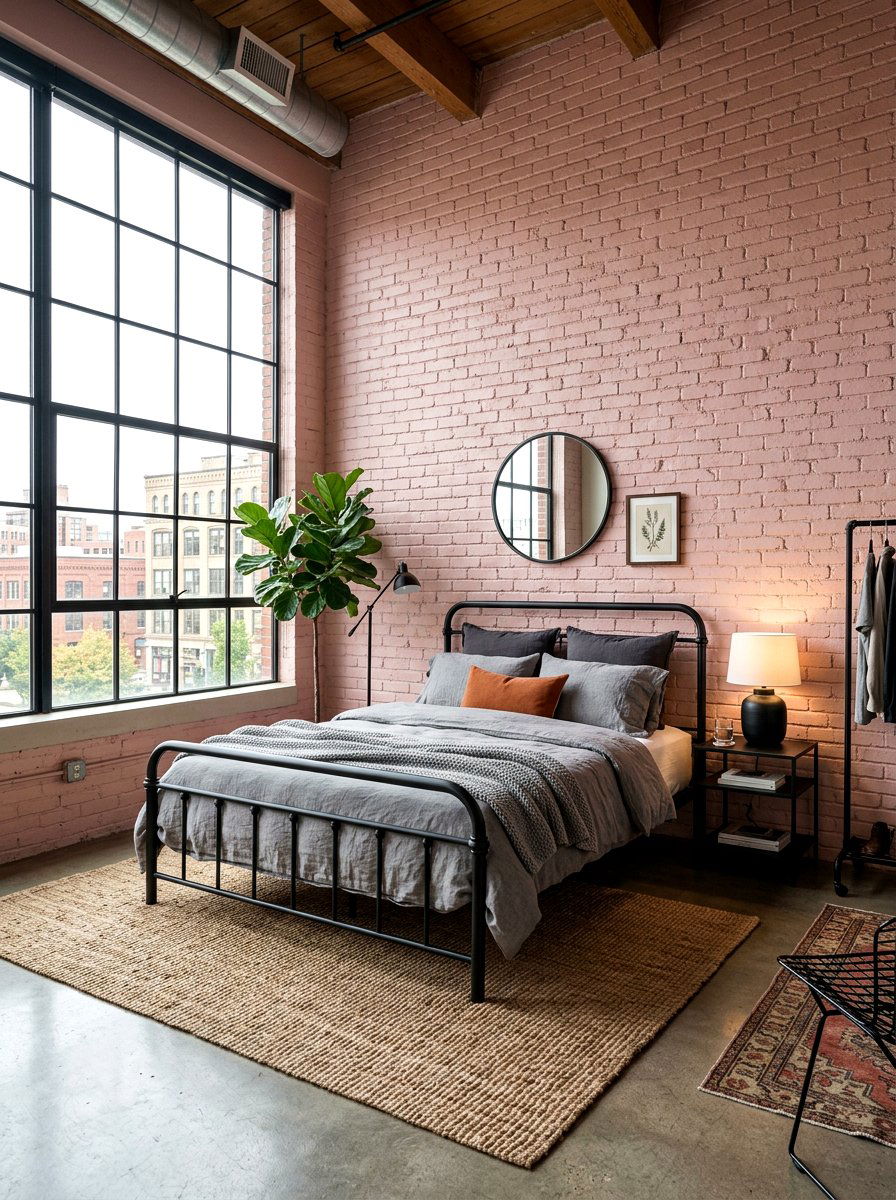 Pink Brick Wall Bedroom - 30 pink bedroom ideas