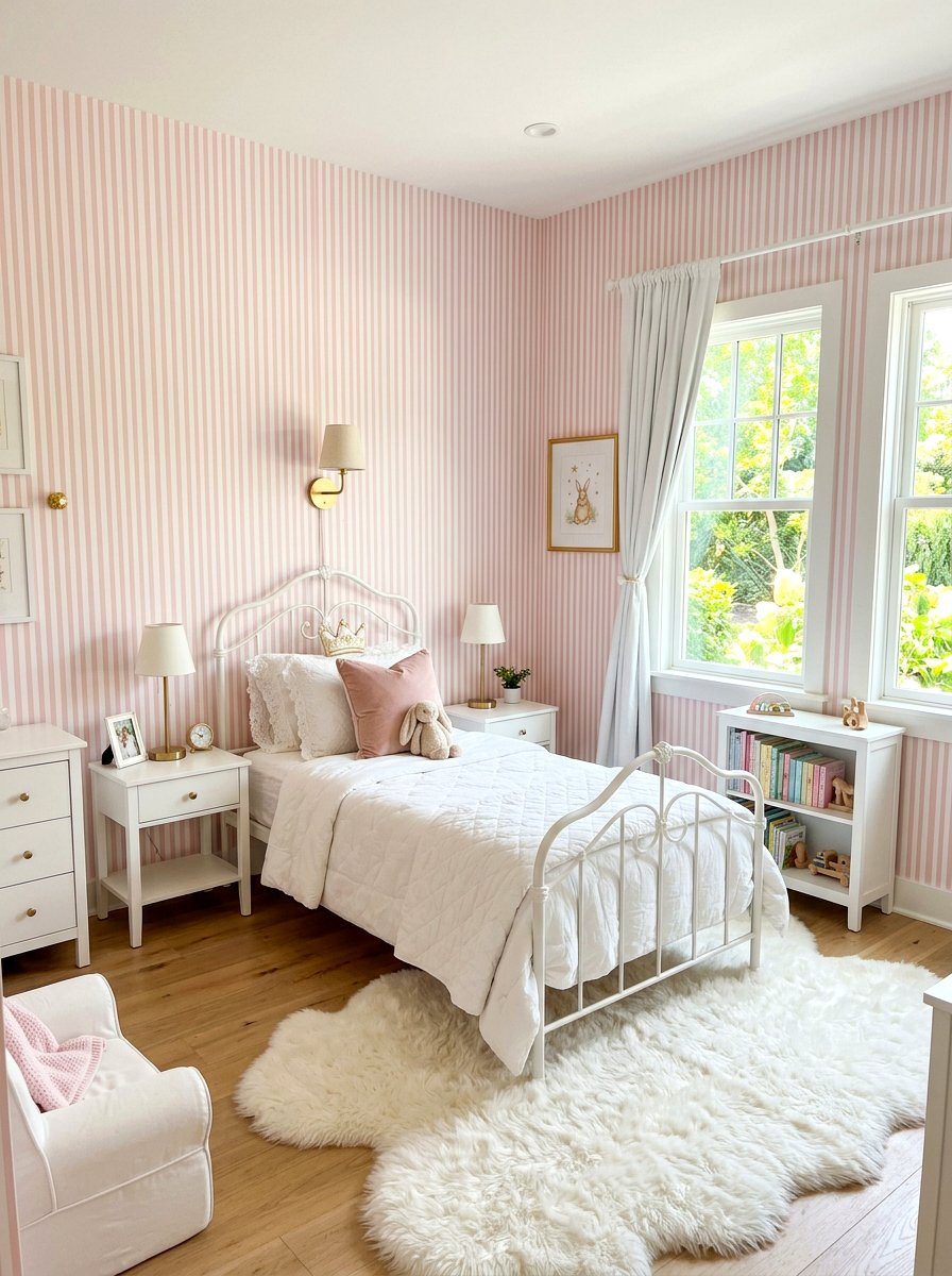 Pink Candy Stripe Wallpaper - 30 candy stripe bedroom ideas