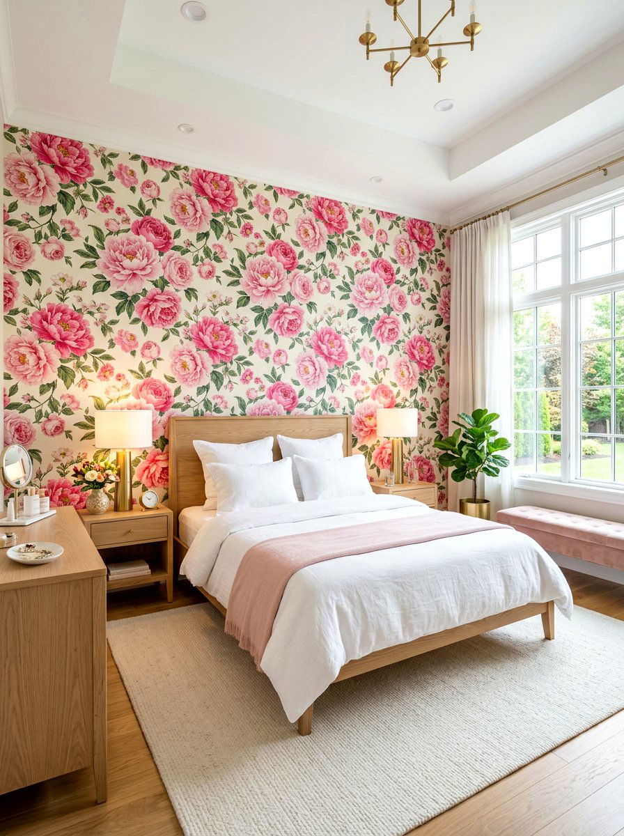 Pink Floral Wallpaper - 30 patterned wallpaper ideas