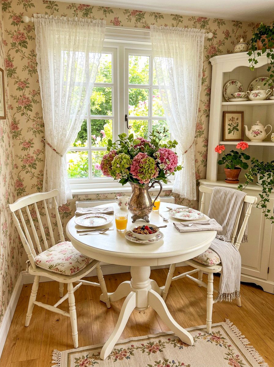 Pink Hydrangea Silver Pitcher - 30 hydrangea centerpiece ideas