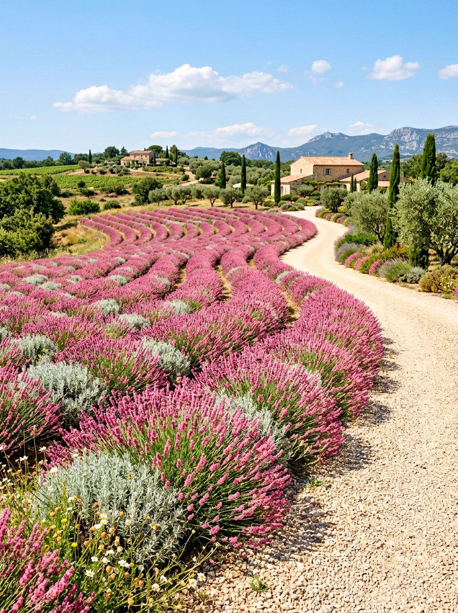 Pink Lavender Drift - 30 pink flower bed ideas
