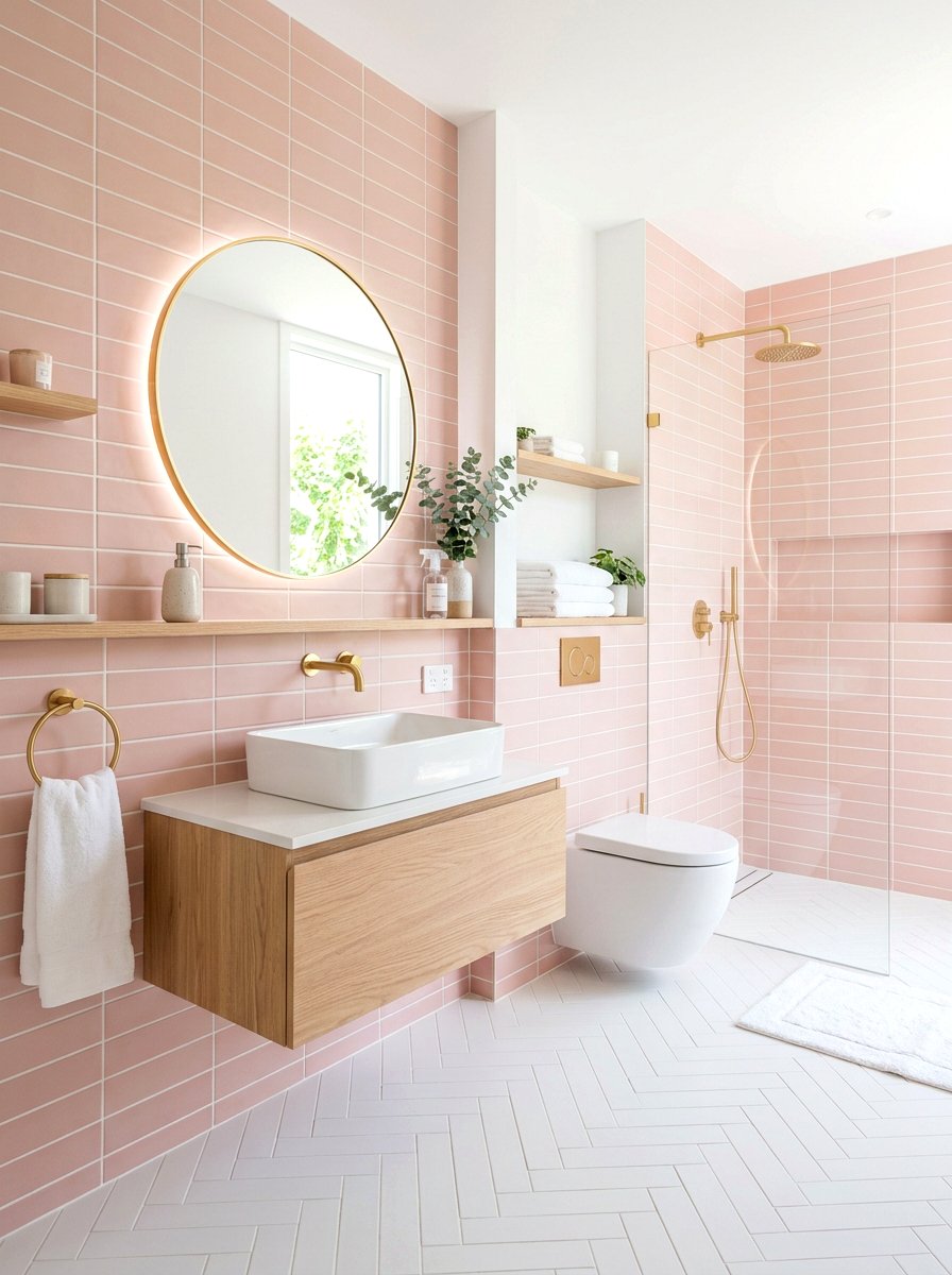 Pink Pastel Bathroom Tile - 30 bathroom tile ideas