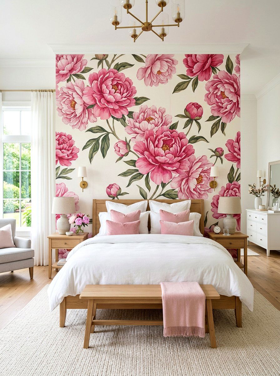Pink Peony Bedroom Wallpaper - 30 spring floral wallpaper ideas